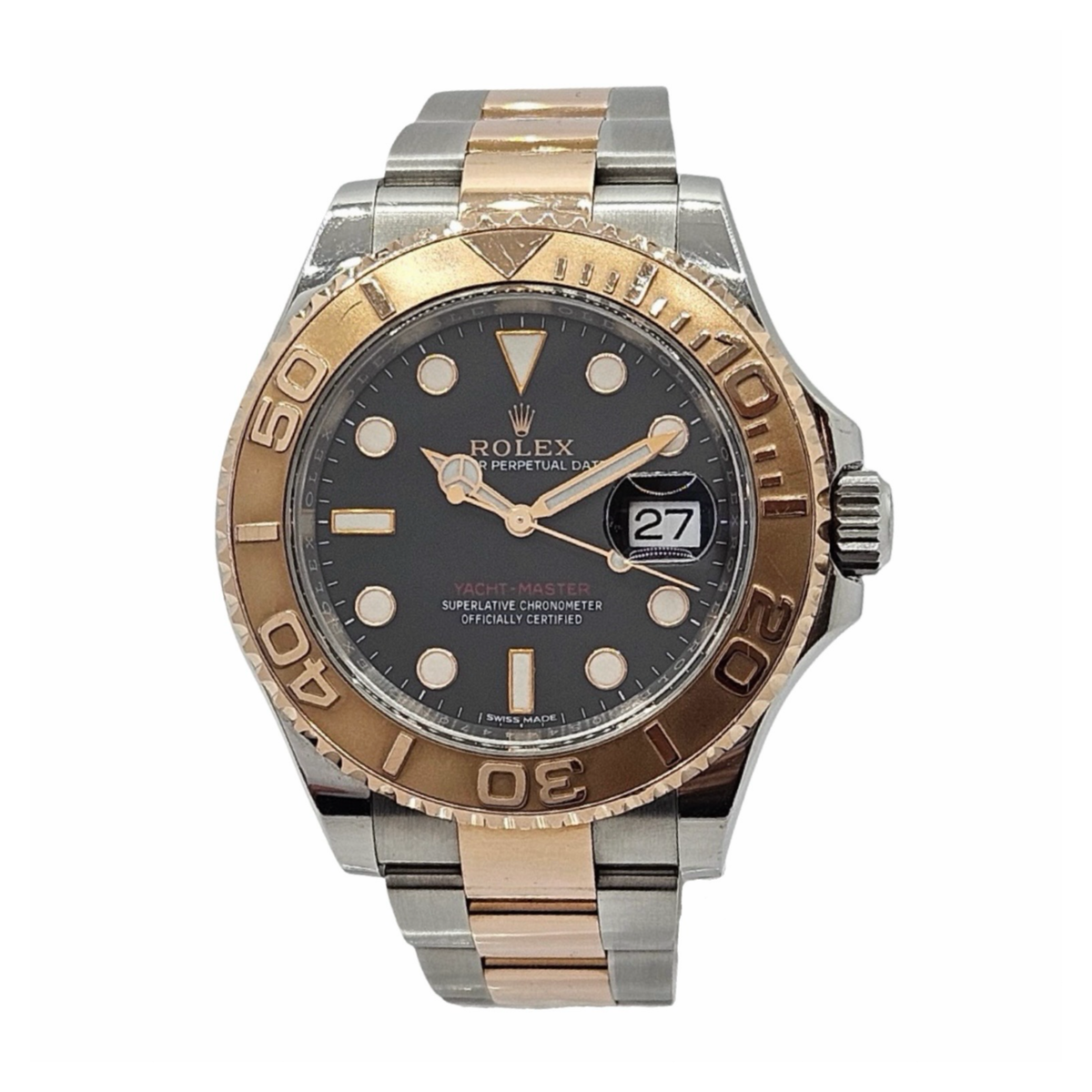 Rolex Yacht-Master 40 18K Everose Gold and Oystersteel Black Dial 116621 C.2016
