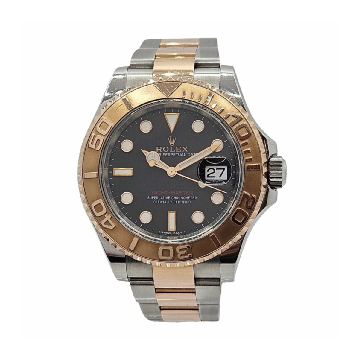 Rolex Yacht-Master 40 18K Everose Gold and Oystersteel Black Dial 116621 C.2016