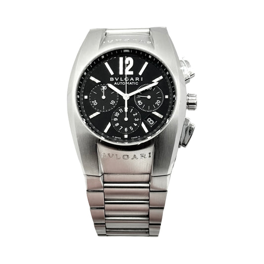 Bulgari Ergon Automatic Chronograph Black Dial Steel Bracelet Ref.EG 40 SCH