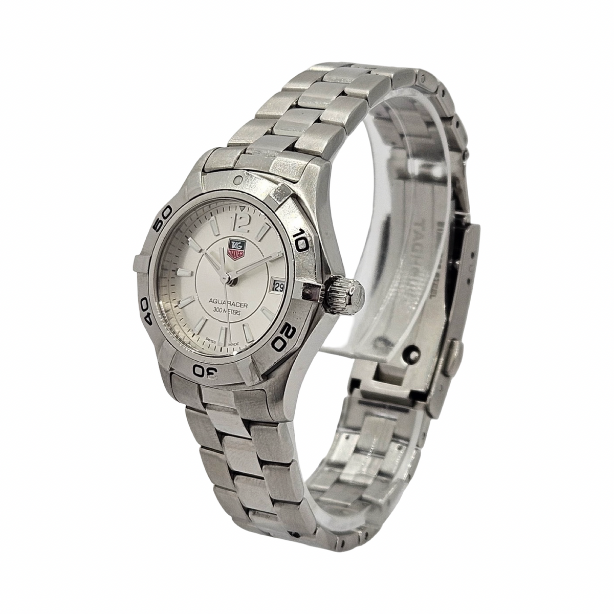 TAG Heuer Aquaracer 27mm Quartz Silver Dial Stainless Steel Bracelet WAF1412.BA0823