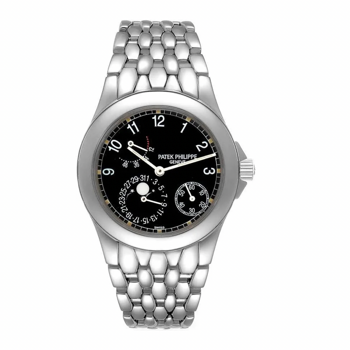 Patek Philippe Neptune Moonphase 37mm Automatic Black Dial Stainless Steel 5085