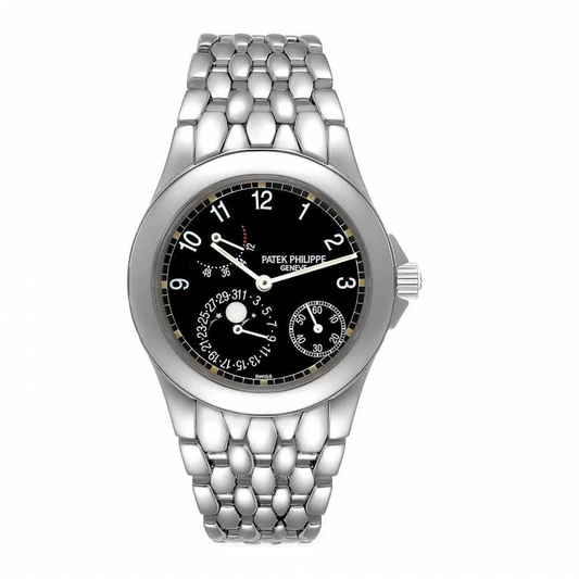 Patek Philippe Neptune Moonphase 37mm Automatic Black Dial Stainless Steel 5085