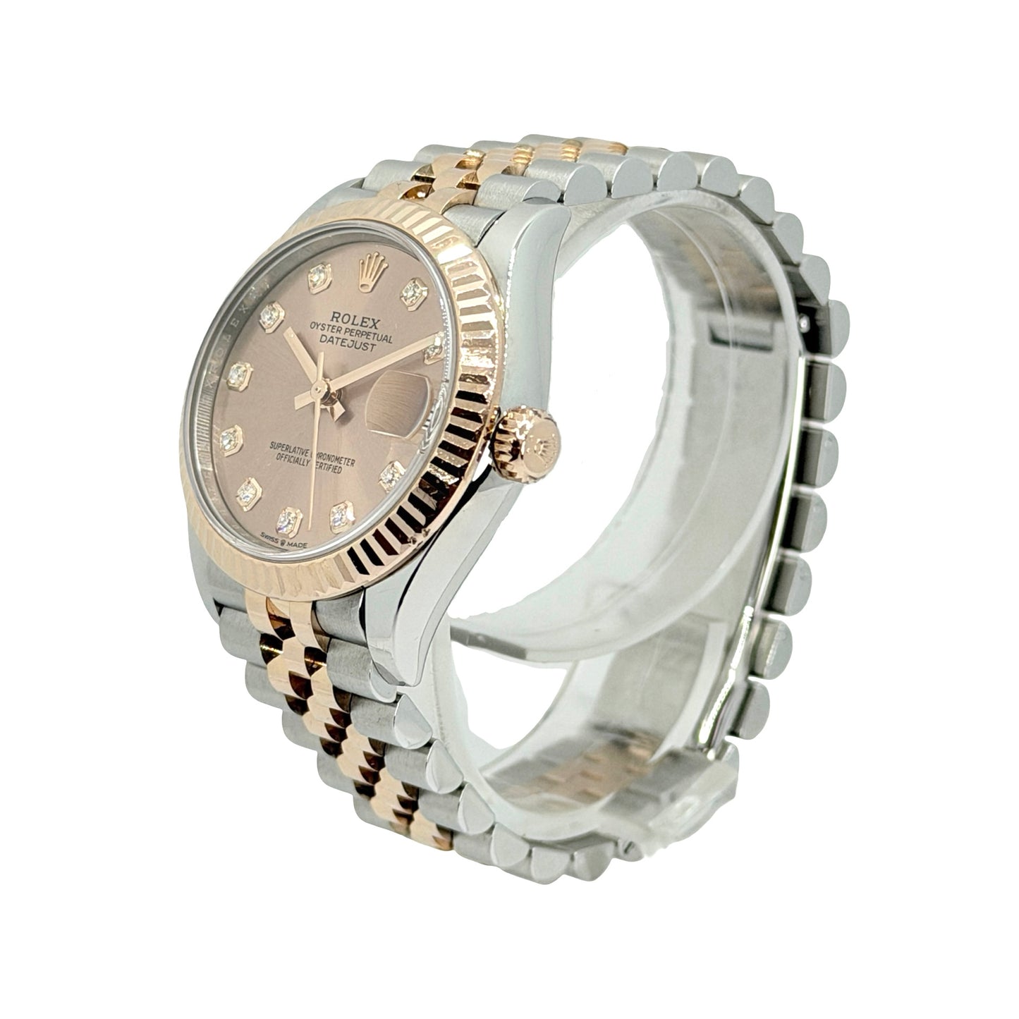 Rolex Datejust 31 Everose and Oystersteel Rosè Dial with Diamonds 278271