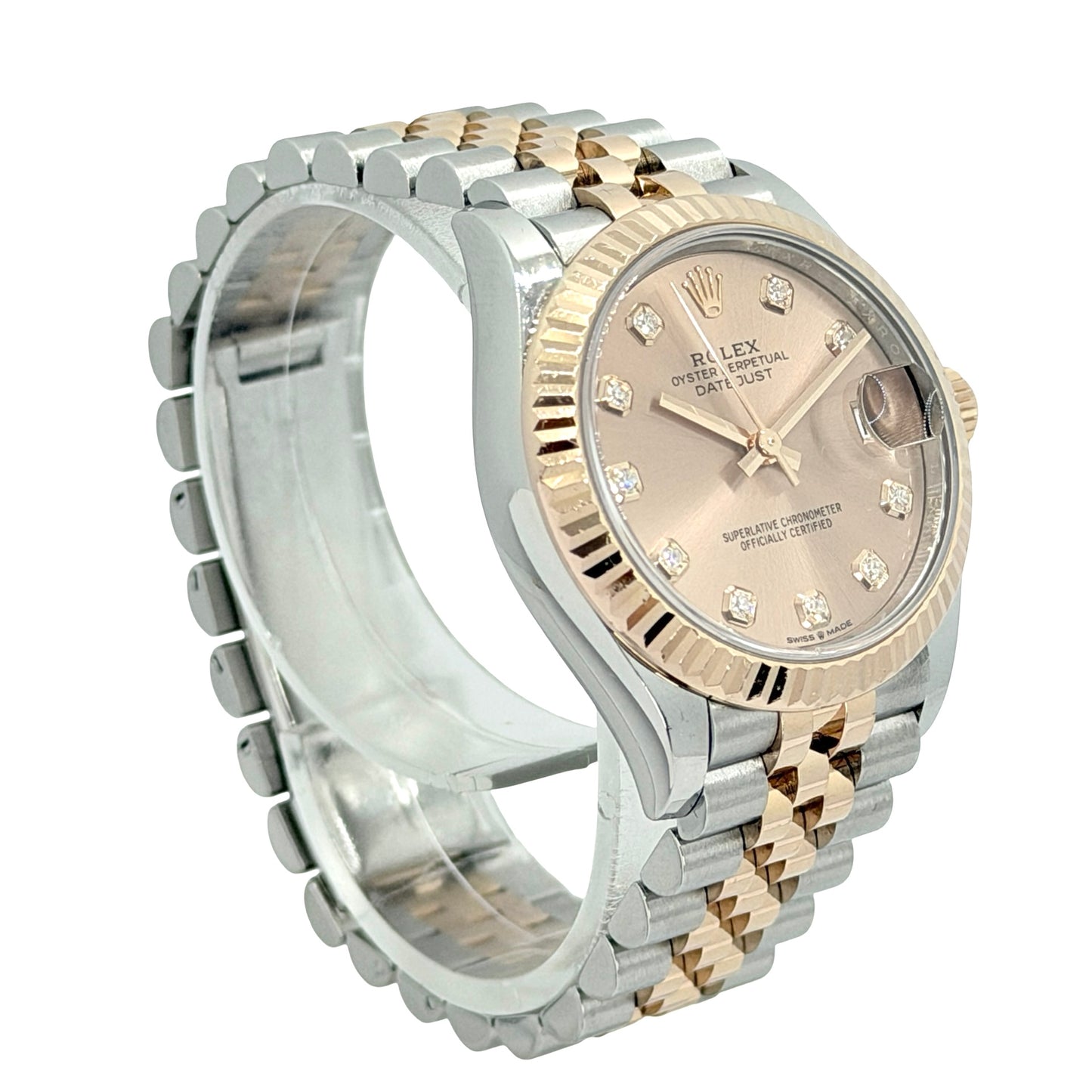 Rolex Datejust 31 Everose and Oystersteel Rosè Dial with Diamonds 278271
