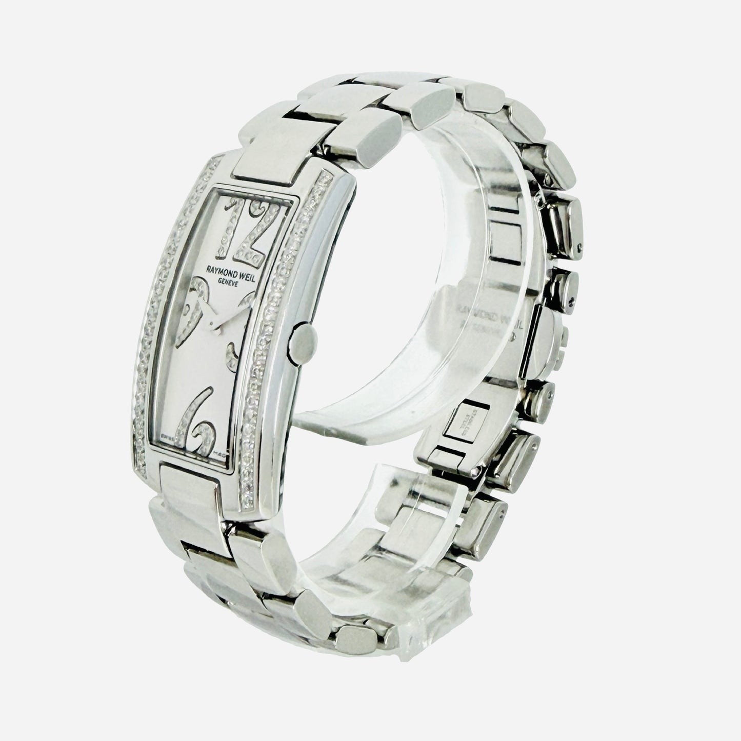 Raymond Weil Shine Collection Quartz White Diamond Dial and Bezel Stainless Steel Bracelet Ref.1500-ST-105383