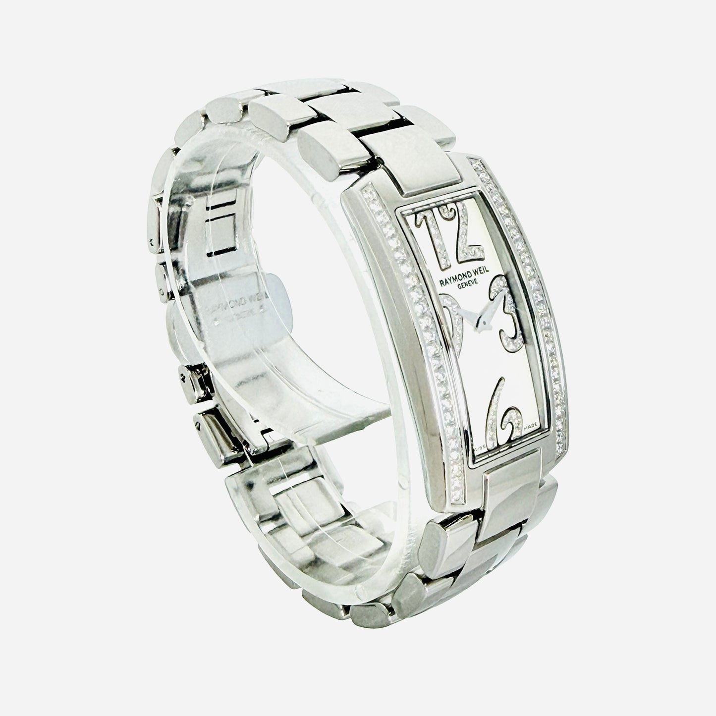Raymond Weil Shine Collection Quartz White Diamond Dial and Bezel Stainless Steel Bracelet Ref.1500-ST-105383