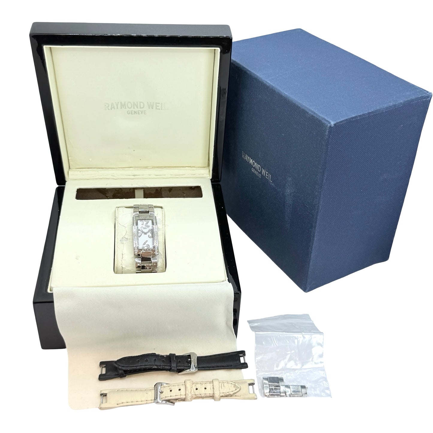 Raymond Weil Shine Collection Quartz White Diamond Dial and Bezel Stainless Steel Bracelet Ref.1500-ST-105383