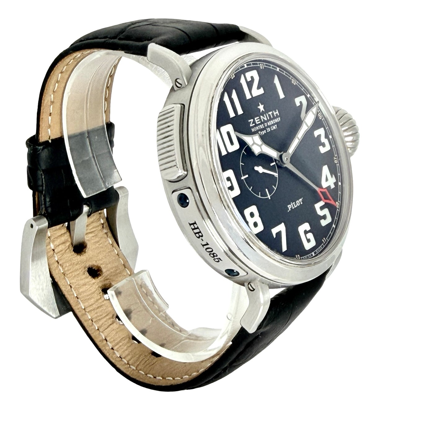 Zenith Montre D'Aeronef Type 20 GMT Pilot Black Dial Black Leather Ref.03.2430.693/21.C723