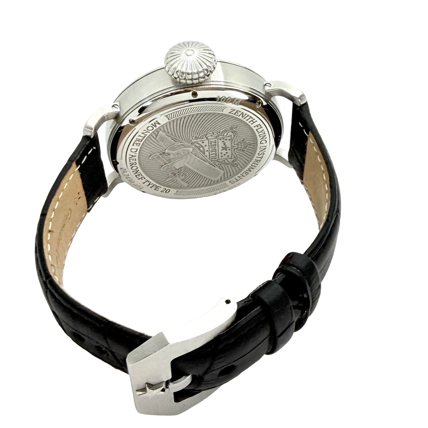 Zenith Montre D'Aeronef Type 20 GMT Pilot Black Dial Black Leather Ref.03.2430.693/21.C723