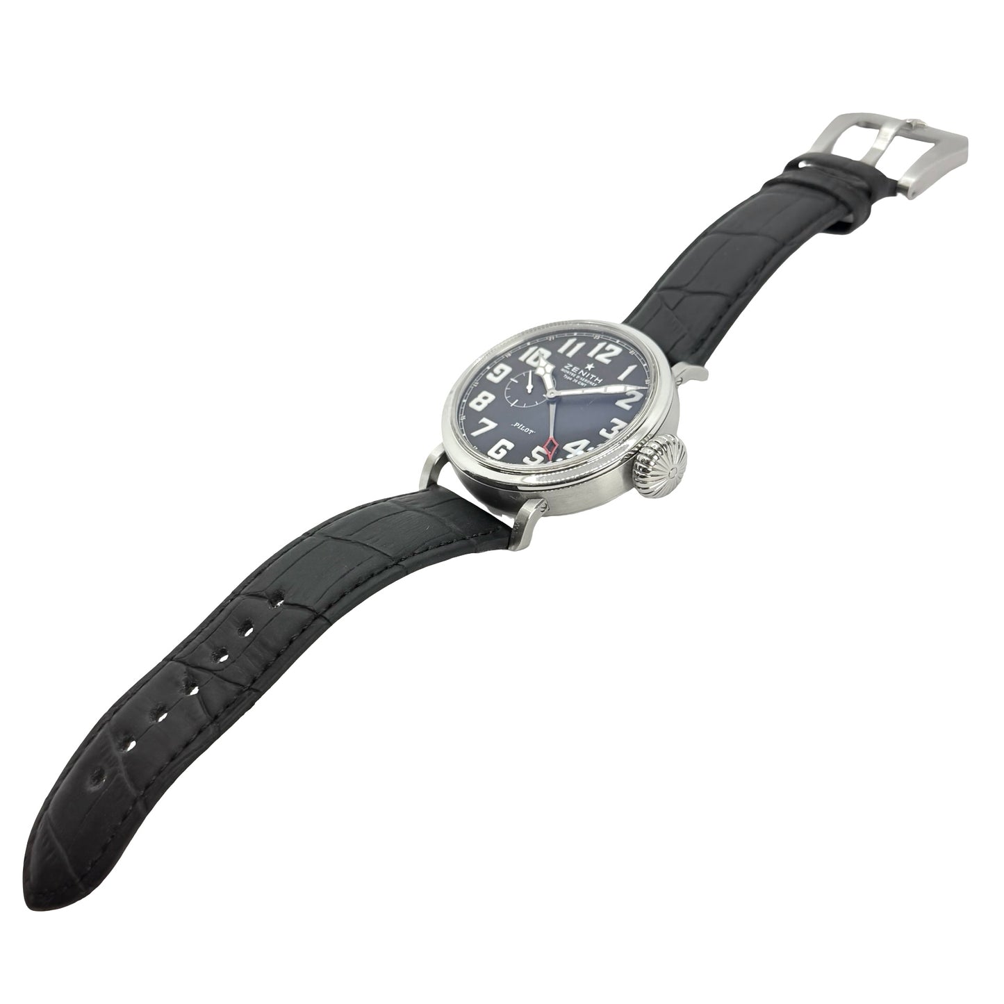 Zenith Montre D'Aeronef Type 20 GMT Pilot Black Dial Black Leather Ref.03.2430.693/21.C723