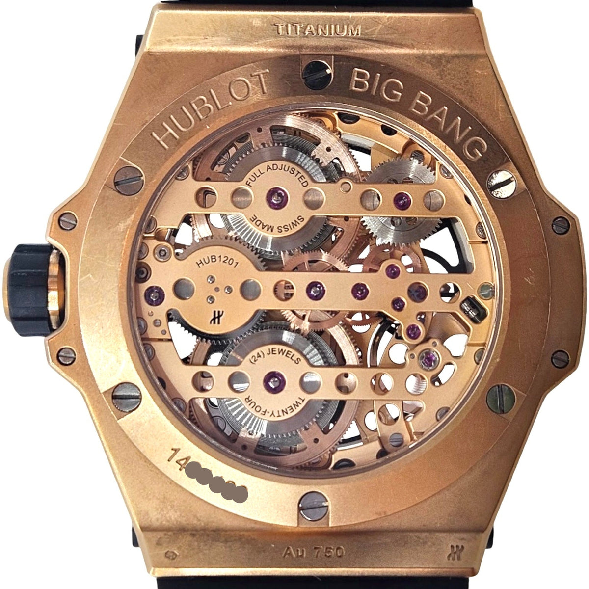 Hublot Big Bang MECA-10 King Gold 45mm Manual-winding Skeleton Black Rubber Strap 414.OI.1123.RX