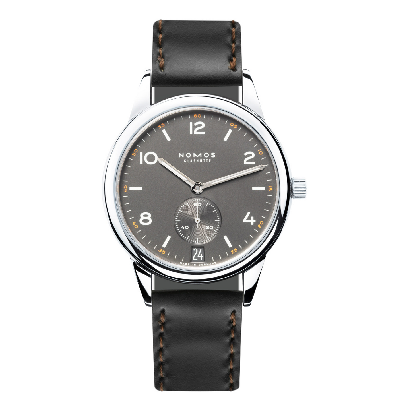 Nomos Glashütte Club Automat Datum 774 Dunkel Grey Dial 41.5mm