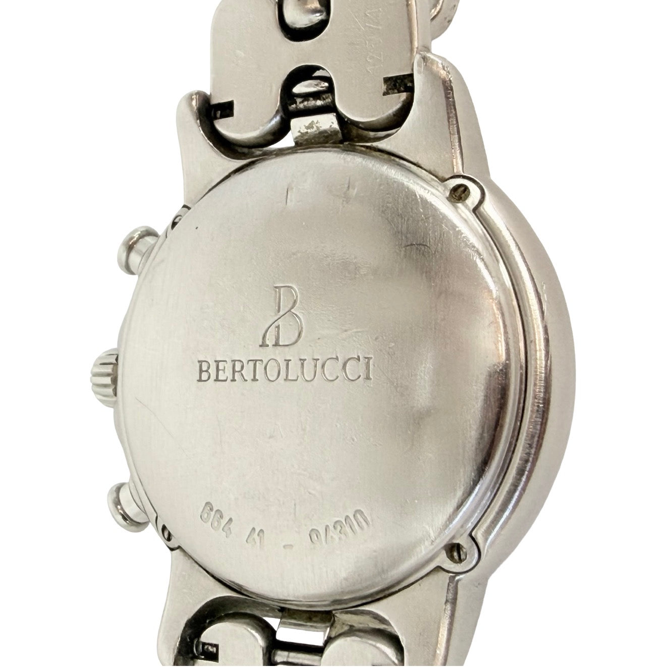 BertoLucci Pulchra Automatic Chronograph 38mm White Dial Steel Bracelet Ref. 664 41-94310