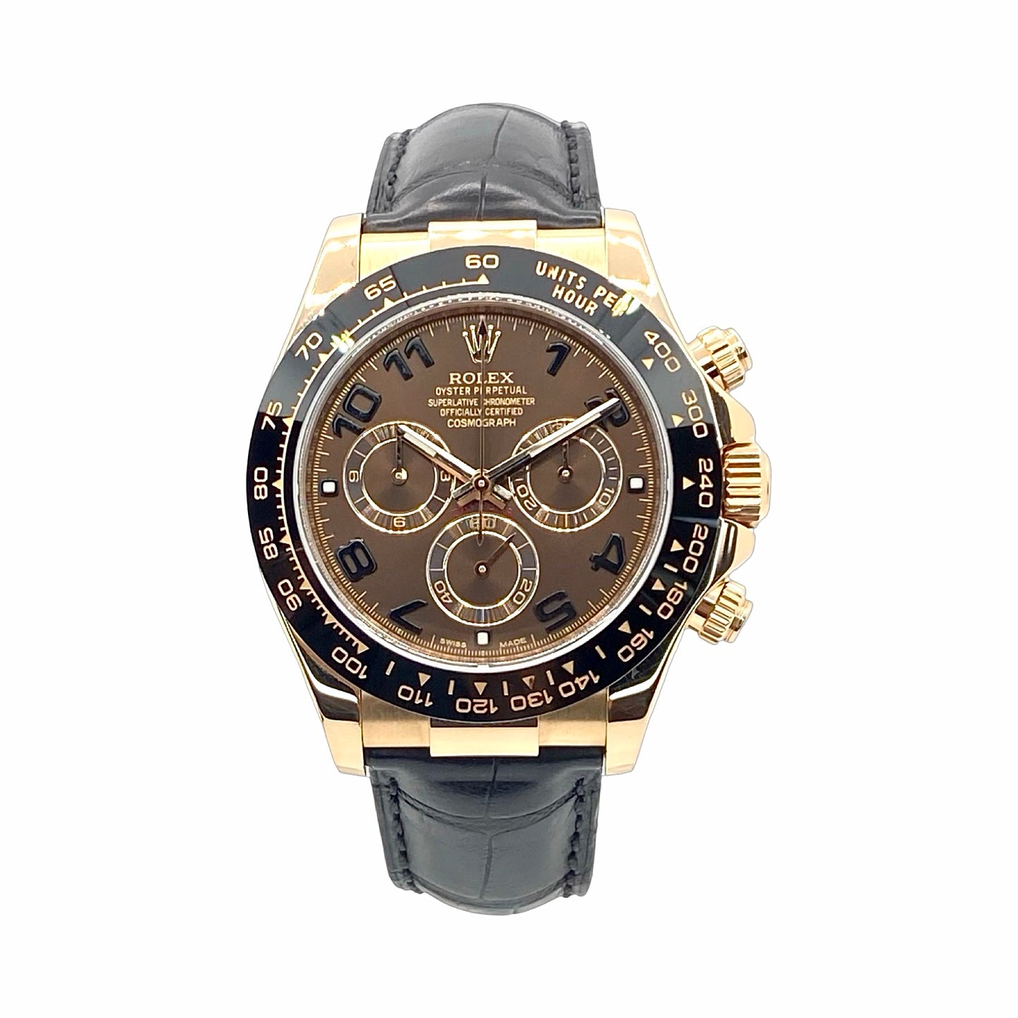 Rolex Cosmograph Daytona Everose Black Ceramic Bezel Chocolate Brown Dial 116515LN