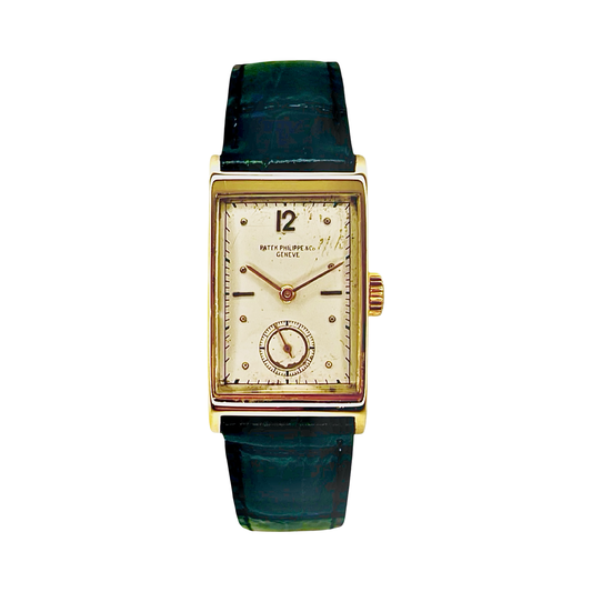 Patek Philippe 1442J Art Deco Tank Style 18K Yellow Gold