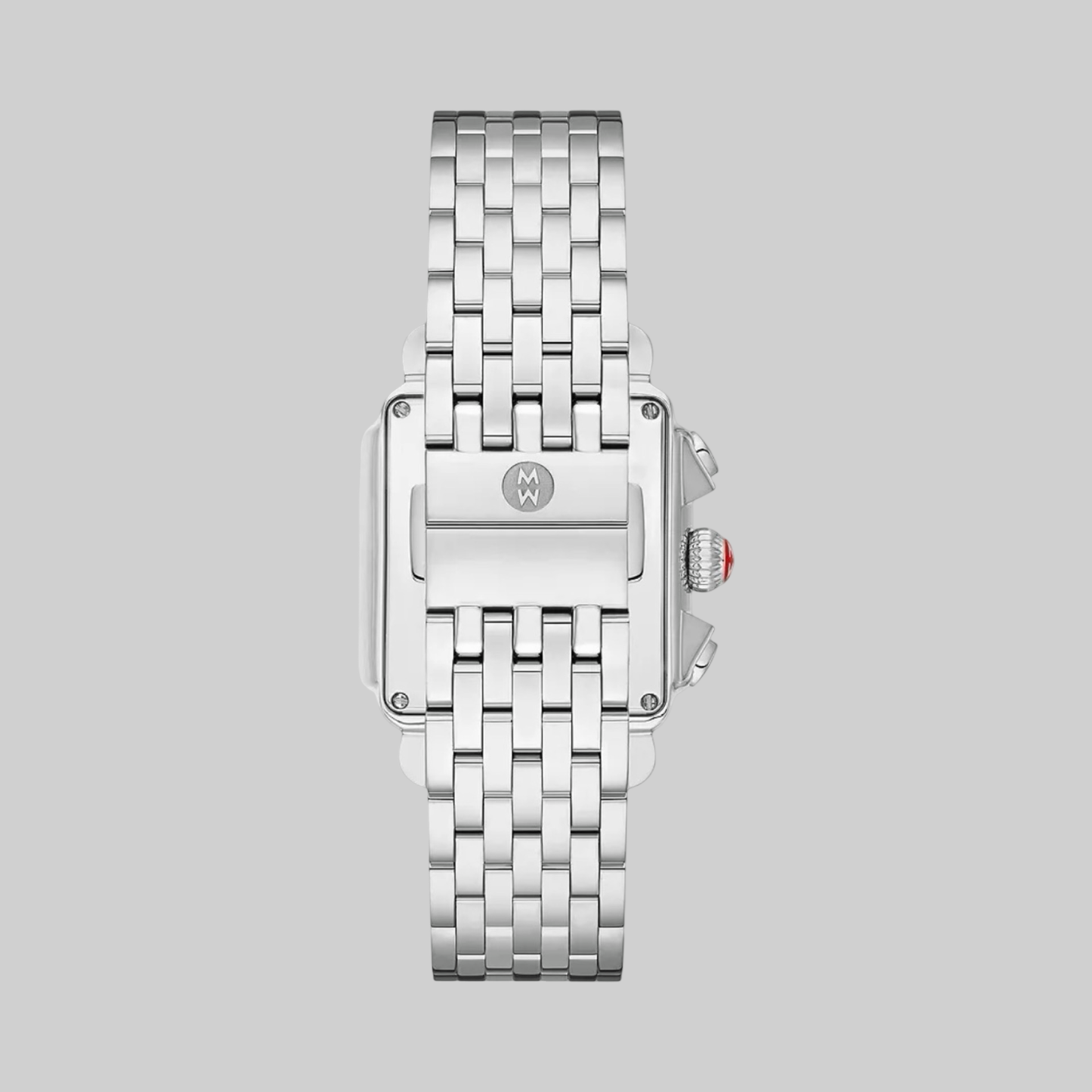 Michele Deco Swiss Quartz Chronograph with Diamonds Mother-of-Pearl Dial Stainless Steel MWW06A000778