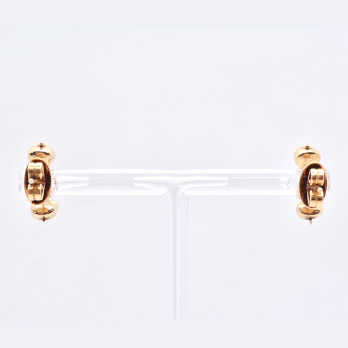Estate Jewelry 14K Yellow Gold Stacked Rice Pearl Earrings