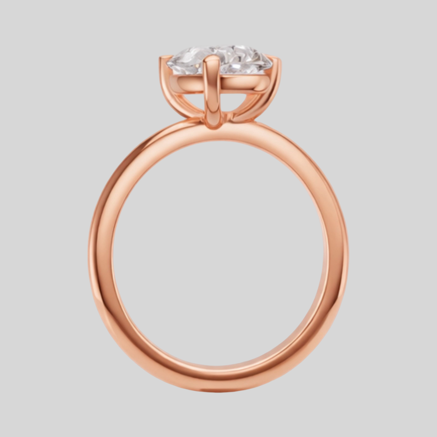 Lab Grown Pear Diamond 1.50 Carats 18K Yellow Gold Solitaire Ring