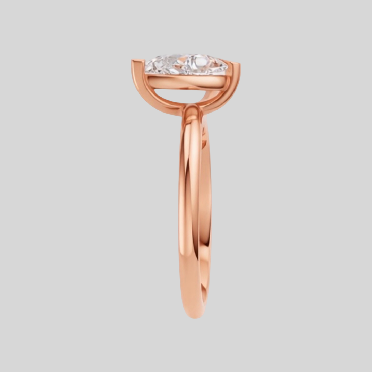 Lab Grown Pear Diamond 1.50 Carats 18K Yellow Gold Solitaire Ring