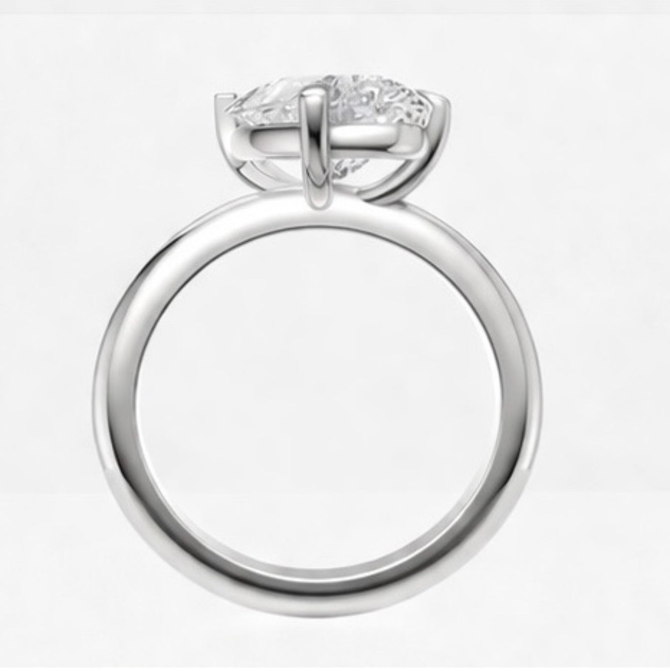 Lab Grown Pear Diamond 1.50 Carats 18K Yellow Gold Solitaire Ring