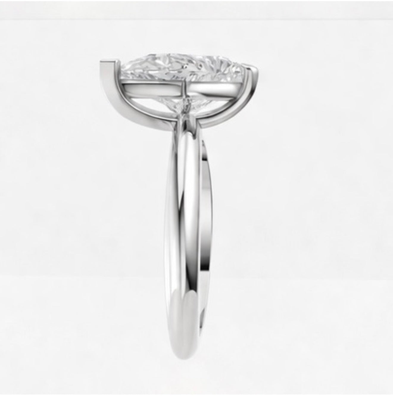 Lab Grown Pear Diamond 1.50 Carats 18K Yellow Gold Solitaire Ring