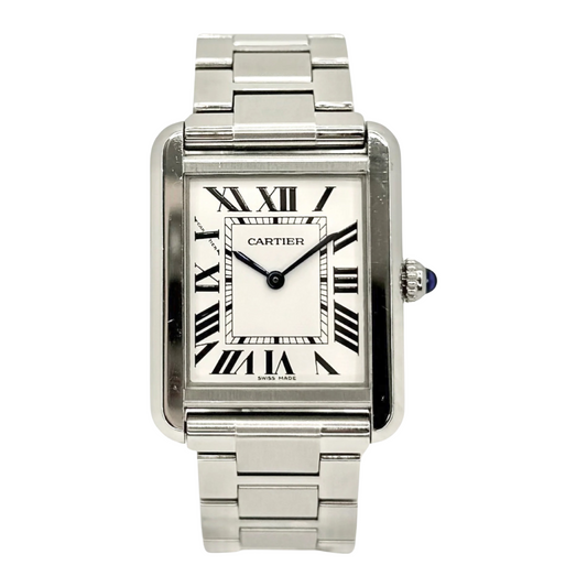 Cartier Tank Solo Stainless Steel White Dial WSTA0030/ 3170
