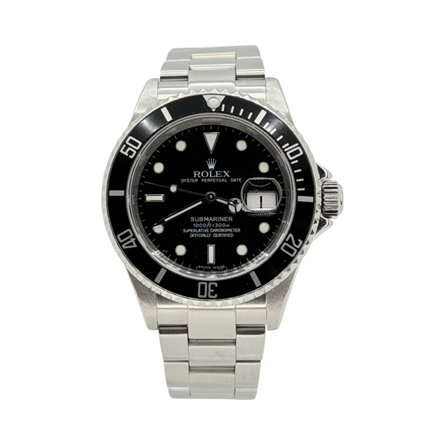 Rolex Submariner Date 40mm Black Dial Steel Bracelet 16610 C.2005