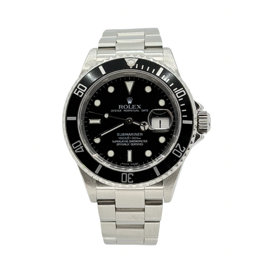 Rolex Submariner Date 40mm Black Dial Steel Bracelet 16610 C.2005
