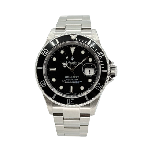Rolex Submariner Date 40mm Black Dial Steel Bracelet 16610 C.2005