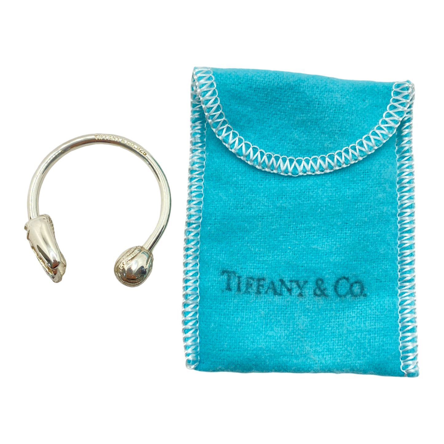 Estate Jewelry Tiffany & Co 925 Silver Key Ring