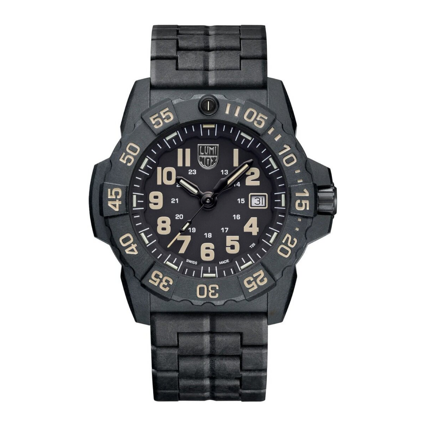 Luminox US Navy Seal 3500 Series Quartz Black Dial Black Carbonox  Case and Bracelet XS.3510