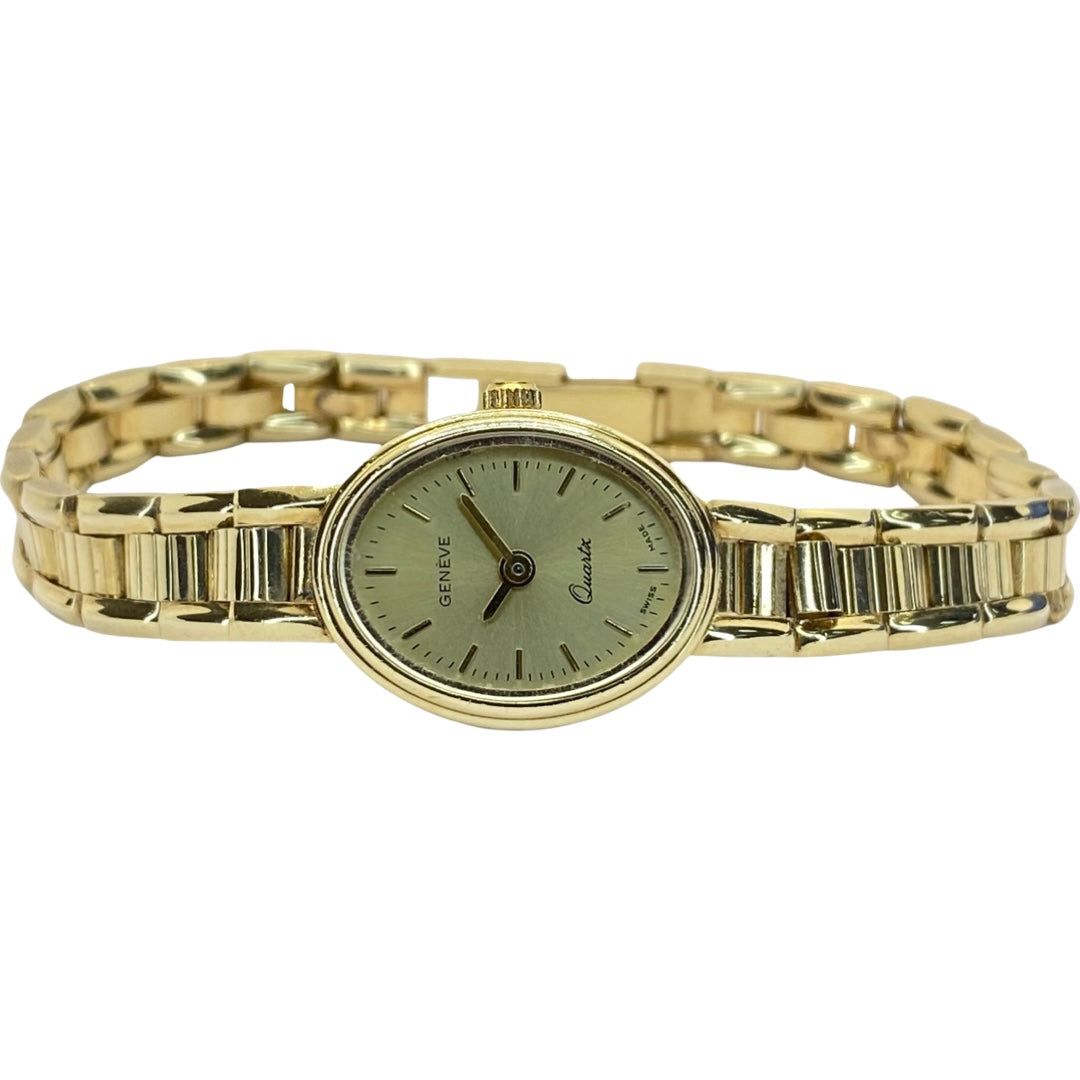 Geneve 14K Yellow Gold Women's Swiss Quartz Watch