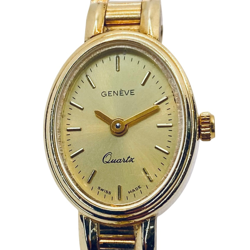 Geneve 14K Yellow Gold Women's Swiss Quartz Watch