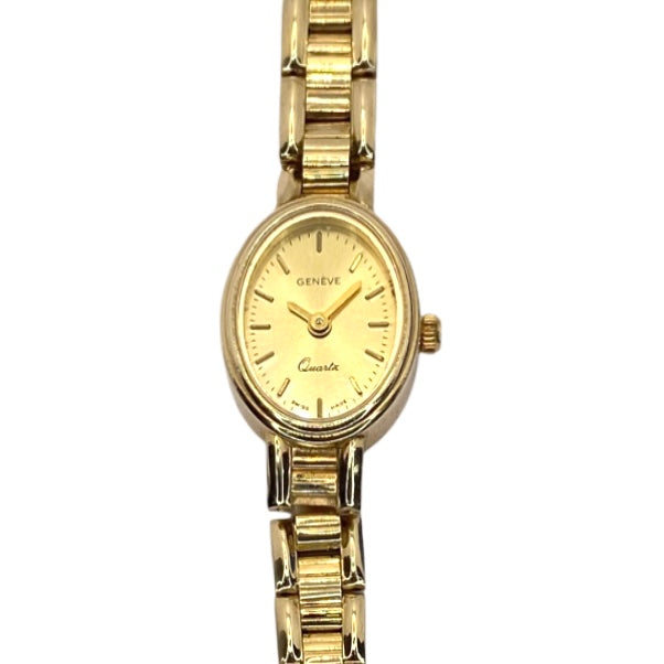 Geneve 14K Yellow Gold Women's Swiss Quartz Watch