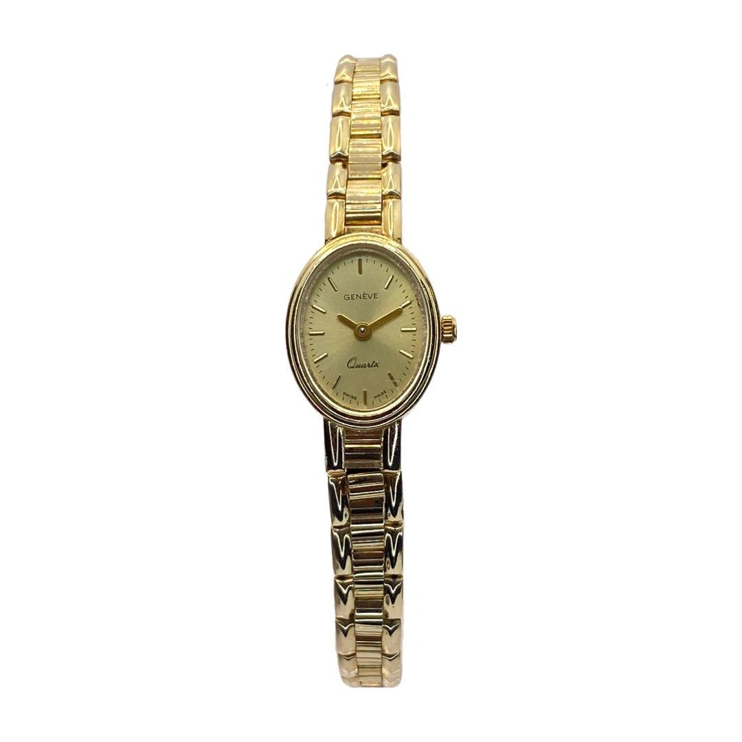 Geneve 14K Yellow Gold Women's Swiss Quartz Watch