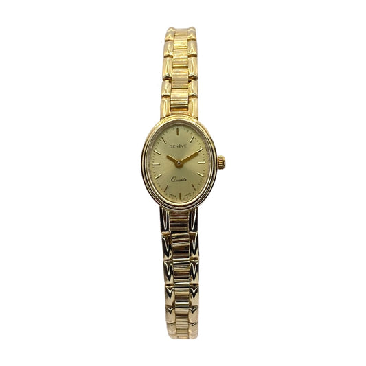 Geneve 14K Yellow Gold Women's Swiss Quartz Watch