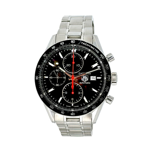 TAG Heuer Carrera Automatic Chronograph Black Dial Steel Bracelet CV2014.BA0794