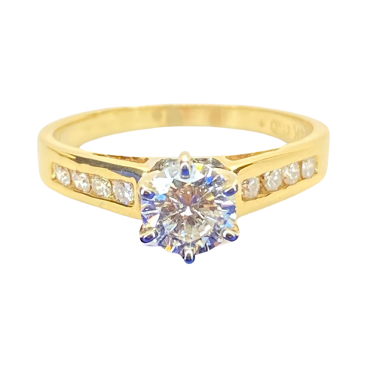 14K Yellow Gold Diamond Ring