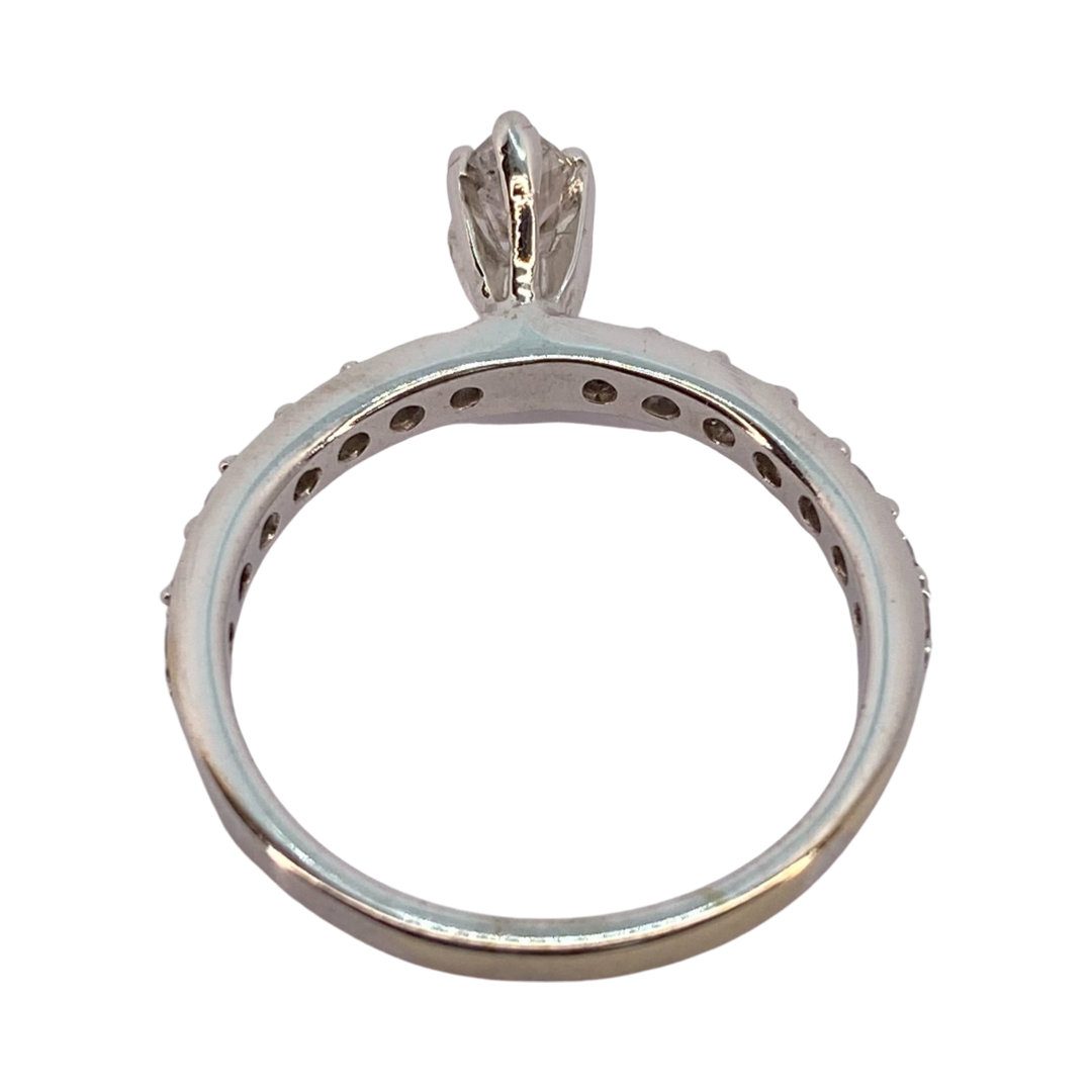 14K White Gold Marquise Diamond Ring