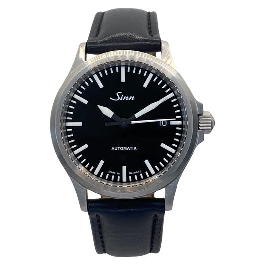 Sinn 556i Automatic Black Dial Black Leather Strap