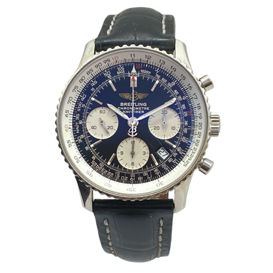 Breitling Navitimer Automatic Chronograph Black Dial Black Strap A23322