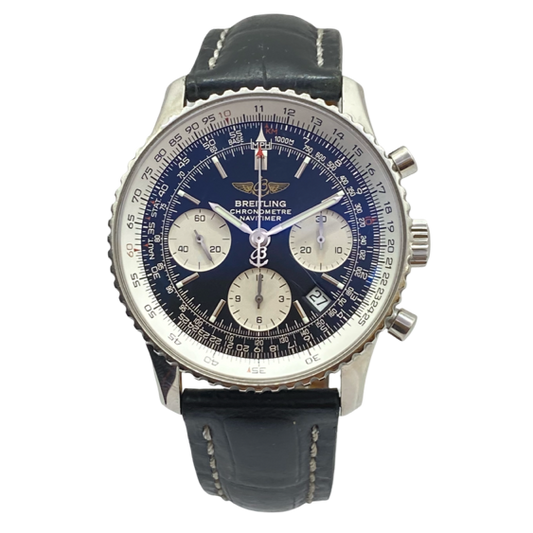 Breitling Navitimer Automatic Chronograph Black Dial Black Strap A23322