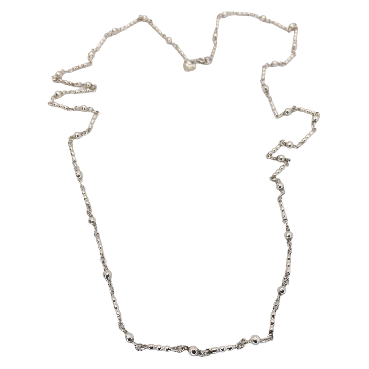 Estate Jewelry 925 Silver Ball Bead Chain 32"