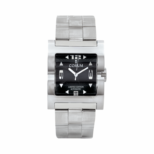 Corum Severus Limited Edition Automatic Black Dial Steel Bracelet  082.800.20