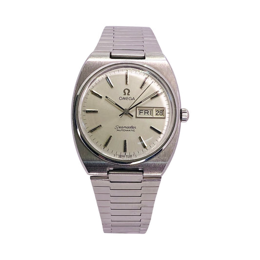 Omega Vintage Men's Seamaster Automatic Day/Date Silver Dial 166.0216