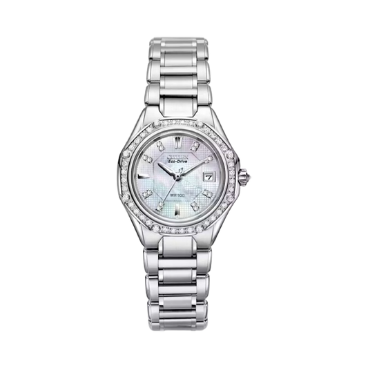 Citizen Signature Stainless Steel Mother-of-Pearl with Diamonds EW2090-53D