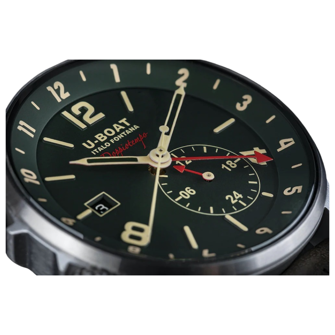 U-BOAT 1938 DOPPIOTEMPO GREEN DIAL 8500