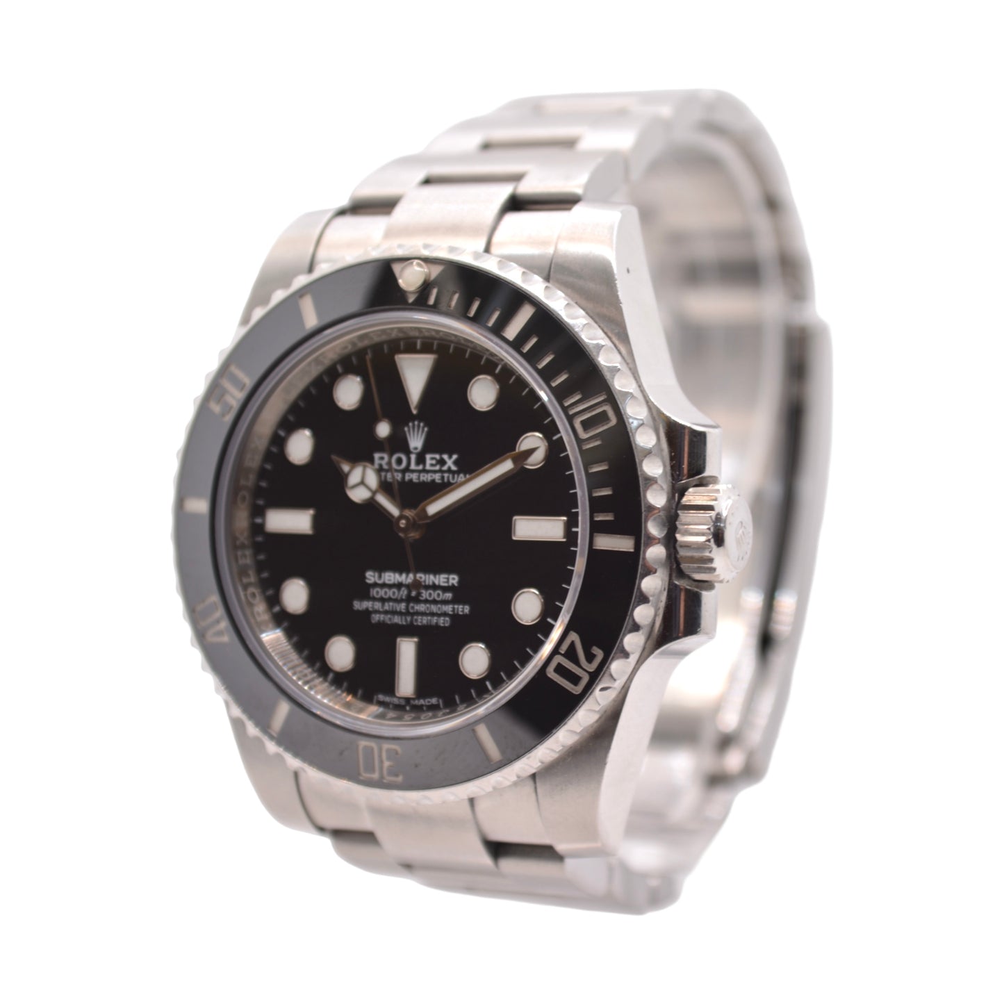 Rolex Submariner No Date 40mm Black Dial Ceramic Bezel Oystersteel Bracelet 114060 c.2018
