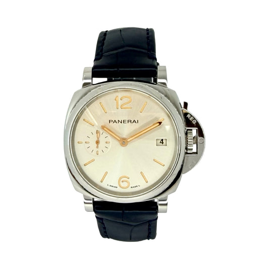 Panerai Luminor Due 38mm Automatic Ivory Dial Black Croco Strap PAM01248/ OP7603