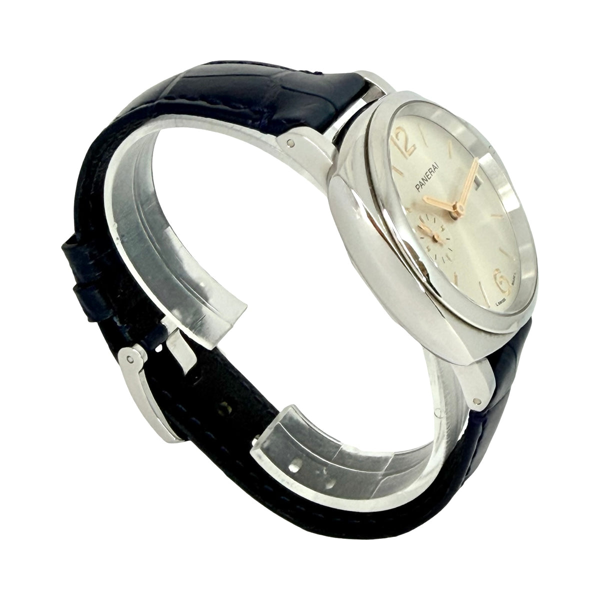 Panerai Luminor Due 38mm Automatic Ivory Dial Blue Croco Strap PAM01248/ OP7603
